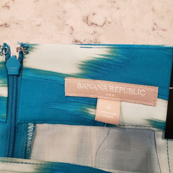 Banana Republic Blue / Emerald Pencil Skirt NWT 8 - Picture 9 of 11